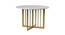 Allendale Marble 4 Seater Dining Table 2 (Powder Coating Finish) by Urban Ladder - Front View Design 1 - 719290