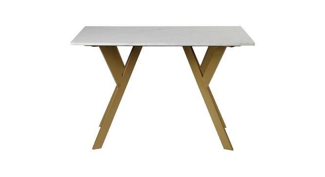 Armdale Marble 4 Seater Dining Table 1 (Powder Coating Finish) by Urban Ladder - Front View Design 1 - 719291