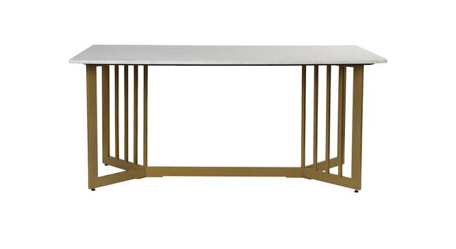 Allendale Marble 6 Seater Dining Table (Powder Coating Finish) by Urban Ladder - Front View Design 1 - 719293