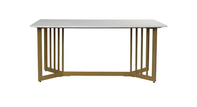 Allendale Marble 6 Seater Dining Table (Powder Coating Finish) by Urban Ladder - Front View Design 1 - 719293