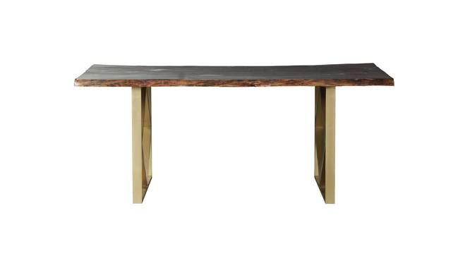 Aurillac Acacia Wood 6 Seater Dining Table (Powder Coating Finish) by Urban Ladder - Front View Design 1 - 719300