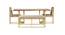 AVERSA RECTANGLE ACACIA WOOD 6 SEATER DINING SET (Golden Finish) by Urban Ladder - Front View Design 1 - 719303