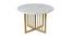 Allendale Marble 4 Seater Dining Table 2 (Powder Coating Finish) by Urban Ladder - Design 1 Side View - 719307