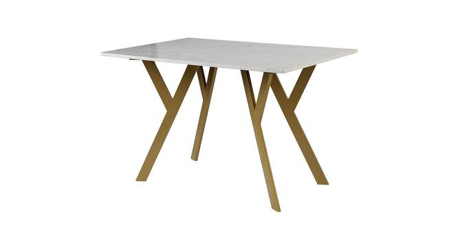 Armdale Marble 4 Seater Dining Table 1 (Powder Coating Finish) by Urban Ladder - Design 1 Side View - 719308