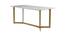 Allendale Marble 6 Seater Dining Table (Powder Coating Finish) by Urban Ladder - Design 1 Side View - 719309