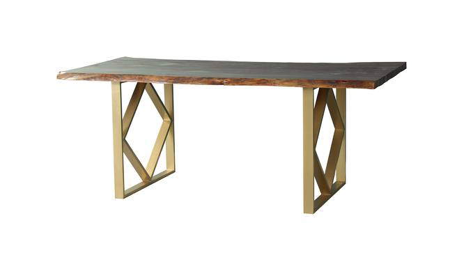 Aurillac Acacia Wood 6 Seater Dining Table (Powder Coating Finish) by Urban Ladder - Design 1 Side View - 719316