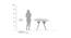 Armdale Marble 4 Seater Dining Table 2 (Powder Coating Finish) by Urban Ladder - Design 1 Dimension - 719357