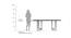 Aversa Acacia Wood 6 Seater Dining Table (Powder Coating Finish) by Urban Ladder - Design 1 Dimension - 719361