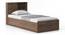 Amy Storage Bed With Head board Storage - Single - Dark Wenge (Single Bed Size, Classic Walnut Finish) by Urban Ladder - Storage Image - 