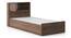 Amy Storage Bed With Head board Storage - Single - Dark Wenge (Single Bed Size, Classic Walnut Finish) by Urban Ladder - Zoomed Image - 