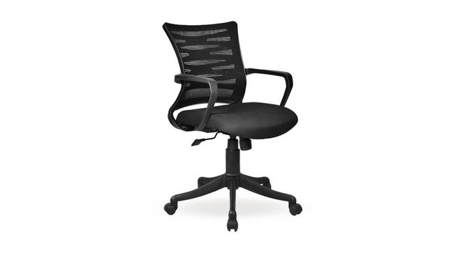 Dorsey Study Chair (Black) by Urban Ladder - Front View - 