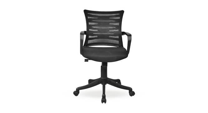 Dorsey Study Chair (Black) by Urban Ladder - Side View - 