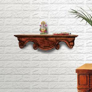 disoo fashions Edna Natural Brown Solid Wood Wall Shelf-picture-17