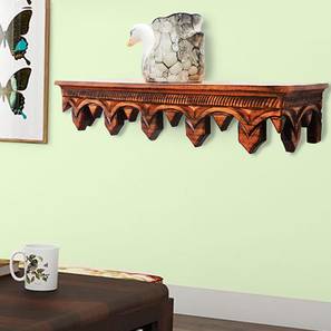 Butcher Coffee Walnut Solid Wood Wall Shelf-image-37
