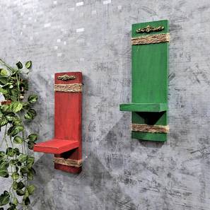 Reva Multicolor Solid Wood Wall Shelf-image-41