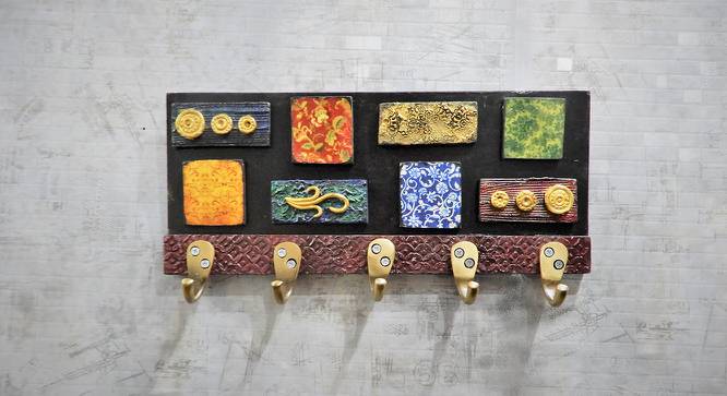 Stock Multicolor Engineered Wood Wal Hook Plate (Multicolor) by Urban Ladder - - 