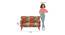 Memsaab Love Seat - Savanna Green (Floral Swirls Red) by Urban Ladder - Design 1 Dimension - 719774