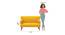 Memsaab Love Seat - Savanna Green (Sahara Mustard) by Urban Ladder - Design 1 Dimension - 719780