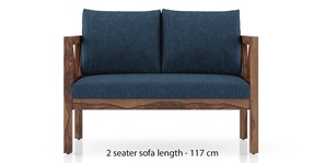 Alden wooden sofa -Finish- Teak (Indigo Blue honduras)