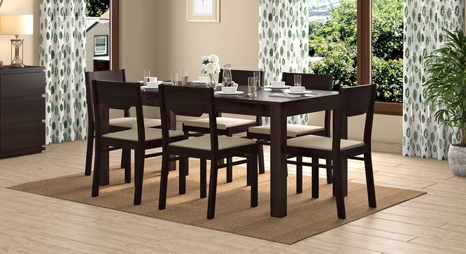 Kerry Dining Chairs - Set Of 2 (Mahogany Finish, Wheat Brown) by Urban Ladder - Front View - 