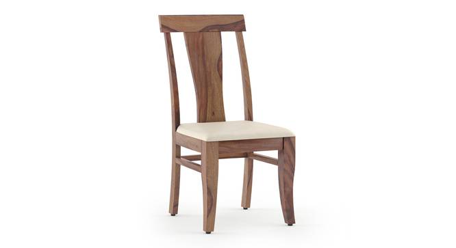 Fabio Solid Wood Dining Chair - Set of 2 (Teak Finish, Birch White) by Urban Ladder - Front View - 