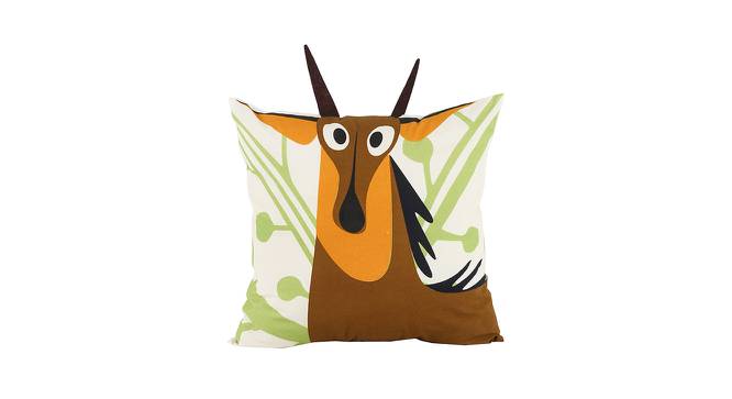 The Surprised Neelgai Cushion Cover (Multicoloured) by Urban Ladder - - 