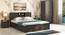 Amy Storage Bed With Headboard Storage - Queen - Classic Walnut (Queen Bed Size, Dark Wenge Finish) by Urban Ladder - Front View - 