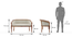 Florence Two Seater Sofa (Teak Finish, Monochrome Paisley) by Urban Ladder - Design 1 Dimension - 720556