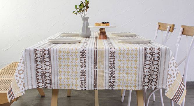 House This Multicolor Abstract Table Cover TC1VAIBEELRGS22 (Beige) by Urban Ladder - Front View Design 1 - 720736