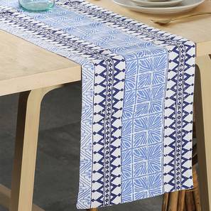 Table Runners Design Blue Abstract Cotton Table Runner