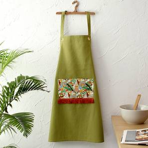 Kitchen Wear Design Onam Apron Green (Green)
