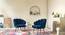 Korine Chair (Finish : Teak, Fabric: Blue velvet ) (Blue Velvet) by Urban Ladder - Front View - 