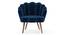 Korine Chair (Finish : Teak, Fabric: Blue velvet ) (Blue Velvet) by Urban Ladder - Storage Image - 