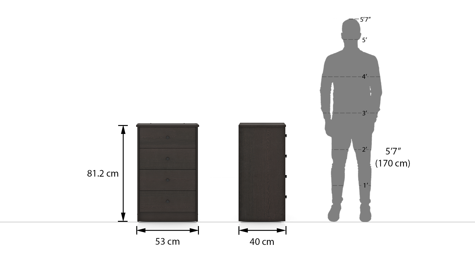 Ben chest of drawer dark wenge 6