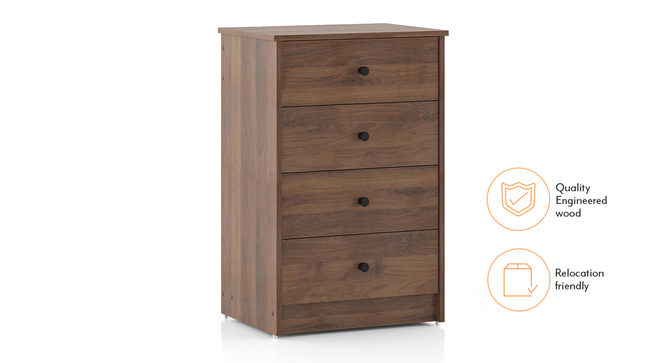 Ben 4 Chest Of Drawers - Dark Wenge (Classic Walnut Finish) by Urban Ladder - Side View - 