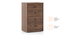 Ben 4 Chest Of Drawers - Dark Wenge (Classic Walnut Finish) by Urban Ladder - Side View - 