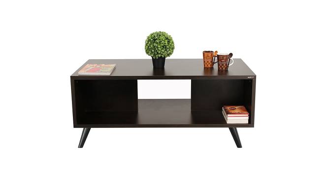 Leo Rectangular Engineered Wood Coffee Table in Wenge Finish (Matte Finish) by Urban Ladder - Front View Design 1 - 
