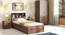 Stewart Single Storage Bed With Headboard Storage Classic Walnut (Single Bed Size, Classic Walnut Finish) by Urban Ladder - Front View - 