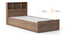 Stewart Single Storage Bed With Headboard Storage Classic Walnut (Single Bed Size, Classic Walnut Finish) by Urban Ladder - Storage Image - 