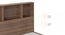 Stewart Single Storage Bed With Headboard Storage Classic Walnut (Single Bed Size, Classic Walnut Finish) by Urban Ladder - Top Image - 
