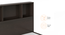 Stewart Single Storage Bed With Headboard Storage Dark Wenge (Single Bed Size, Dark Wenge Finish) by Urban Ladder - Zoomed Image - 