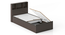 Jasper Single Storage Bed With Headboard Storage Classic Walnut (Single Bed Size, Dark Wenge Finish) by Urban Ladder - Zoomed Image - 721304