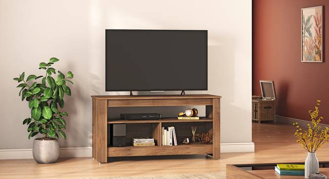 Monroe Tv unit - Classic Walnut (Classic Walnut Finish) by Urban Ladder - Side View - 