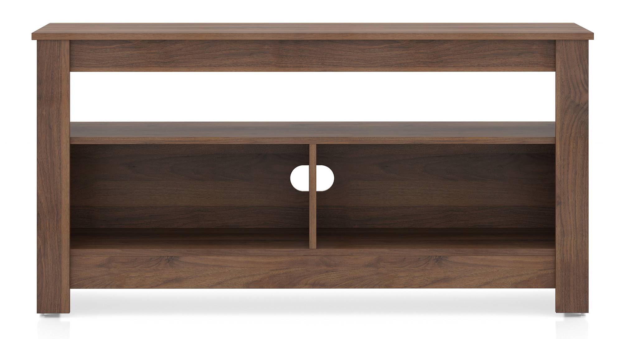 Monroe Engineered Wood Free Standing TV Unit in Classic Walnut Finish Urban Ladder