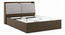 Tyra Storage Bed (Queen Bed Size, Box Storage Type, Californian Walnut Finish) by Urban Ladder - Top Image - 