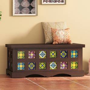 Benches Design Azul Solid Wood Bench in Brushed Walnut Finish