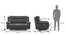 Emila Recliner 3 Seater  Color- Grey (Grey, Two Seater) by Urban Ladder - Dimension - 