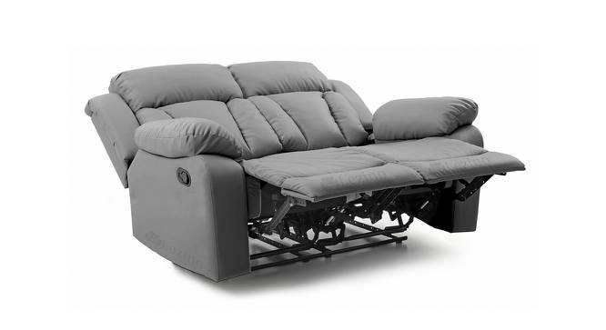 Selino 2 Seater Manual Recliner in Grey Faux Laether (Grey, Two Seater) by Urban Ladder - Front View Design 1 - 721982