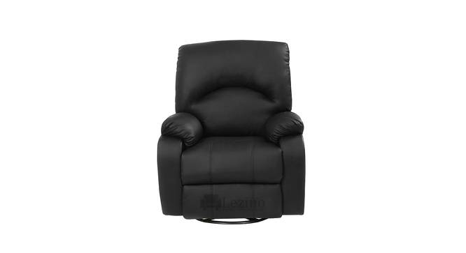 Orion 1 Seater Swivel Rocker Motorized Recliner Chair in Brown Faux Leather (Black, One Seater) by Urban Ladder - Design 1 Side View - 721988