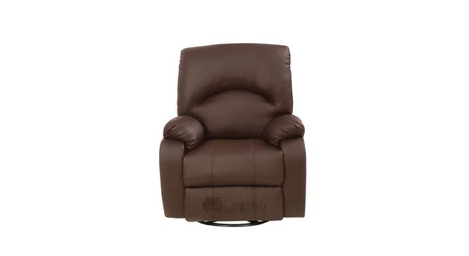 Orion 1 Seater Swivel Rocker Motorized Recliner Chair in Brown Faux Leather (Brown, One Seater) by Urban Ladder - Design 1 Side View - 721989